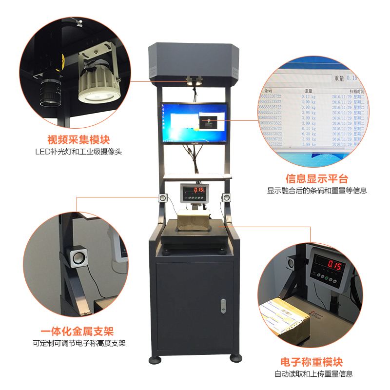 稱重掃碼一體機用于物流收發(fā)件